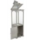 Farol muy alto madera de abeto gris claro rozado estilo clásico 2