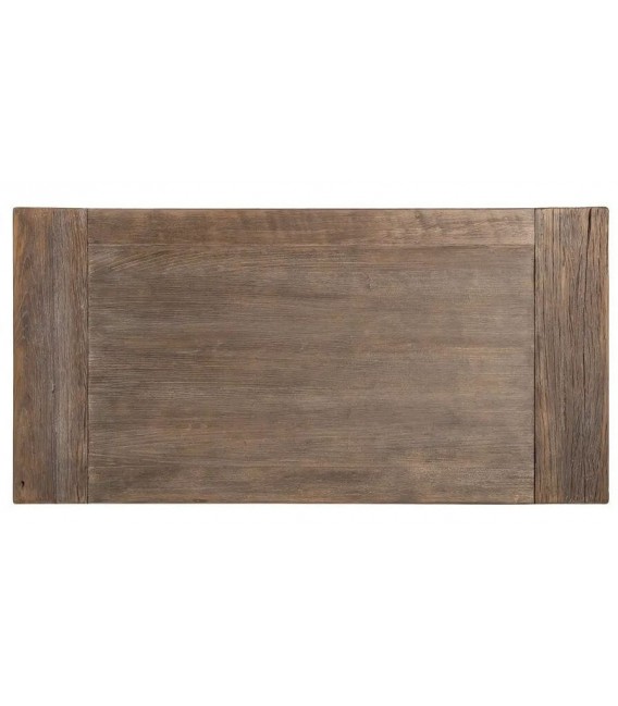 Mesa de centro rectangular XL de olmo reciclado nogal estilo boho 1
