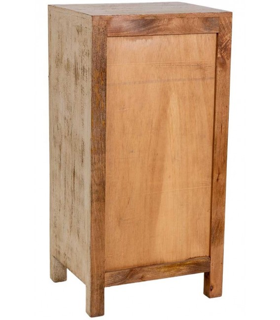 Sinfonier madera de mango tallada acabado crema vintage 3