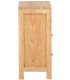 Mesita de noche madera maciza mindi natural 2 cajones estilo boho 3