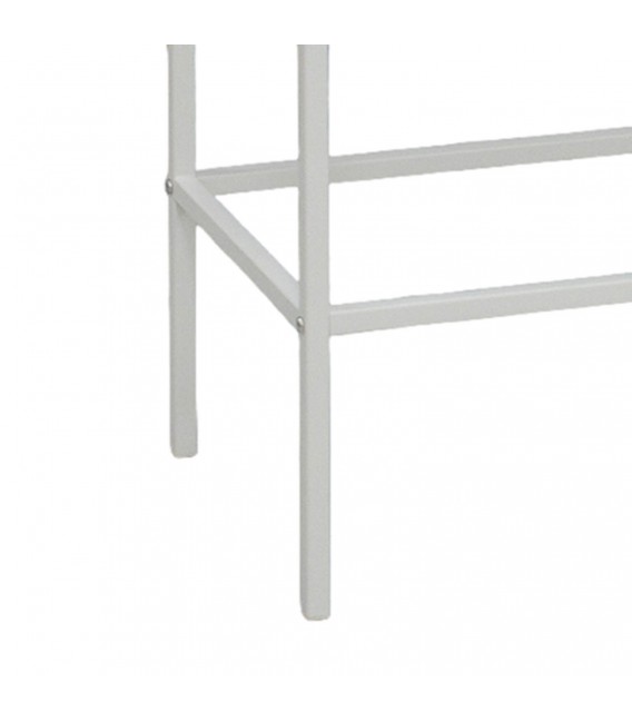 Consola entrada melamina blanca cajones madera natural 1