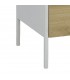 Cajonera auxiliar melamina blanca 3 cajones madera natural hogar 2