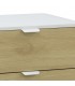 Cajonera auxiliar melamina blanca 3 cajones madera natural hogar 1