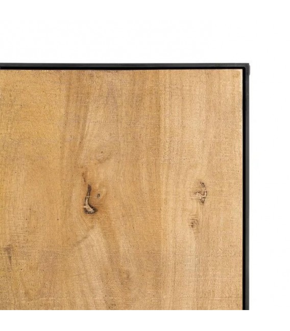 Mueble TV madera mango natural hierro estilo industrial salon 7