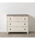 Cómoda madera abeto blanqueada estilo romántico cajones cobre 1