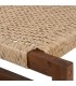 Banqueta boho madera teca asiento trenzado ratán natural nogal 4
