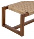 Banqueta boho madera teca asiento trenzado ratán natural nogal 5