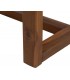 Banqueta boho madera teca asiento trenzado ratán natural nogal 6