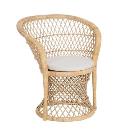 Sillon ratan natural beige trenzado artesanal estilo contemporaneo 1