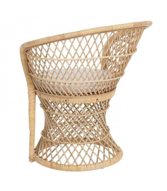 Sillon ratan natural beige trenzado artesanal estilo contemporaneo 3