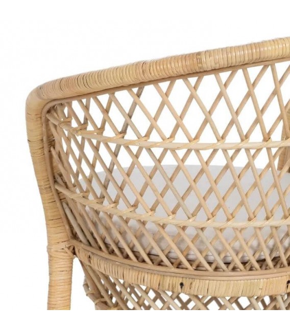 Sillon ratan natural beige trenzado artesanal estilo contemporaneo 7