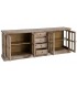 Aparador boho madera pino reciclado natural cristal salon grande 1