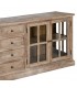 Aparador boho madera pino reciclado natural cristal salon grande 2