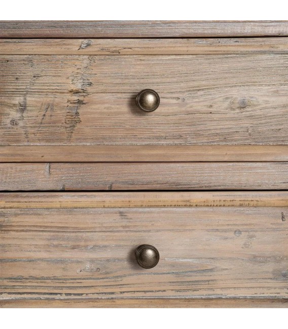 Aparador boho madera pino reciclado natural cristal salon grande 6