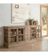 Aparador boho madera pino reciclado natural cristal salon grande mdmhogar