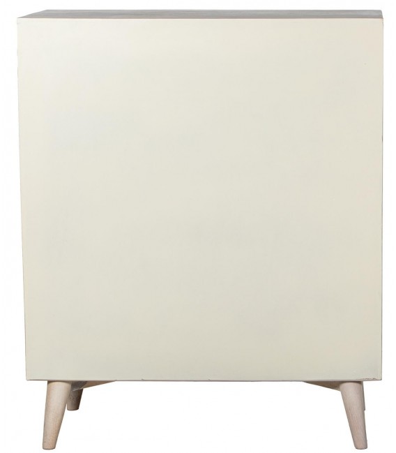 Armario alacena bajo madera mango tallada blanqueada natural 3