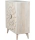 Armario alacena bajo madera mango tallada blanqueada natural 6