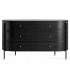 COMODA XL 140 X 57 X 82 BILVEN MADERA TEÑIDA NEGRO METAL DORADO
