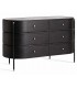COMODA XL 140 X 57 X 82 BILVEN MADERA TEÑIDA NEGRO METAL DORADO