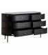 COMODA XL 140 X 57 X 82 BILVEN MADERA TEÑIDA NEGRO METAL DORADO