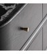 COMODA XL 140 X 57 X 82 BILVEN MADERA TEÑIDA NEGRO METAL DORADO