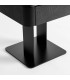 Mesita noche moderna madera olmo y metal negra 1 cajón minimalista6