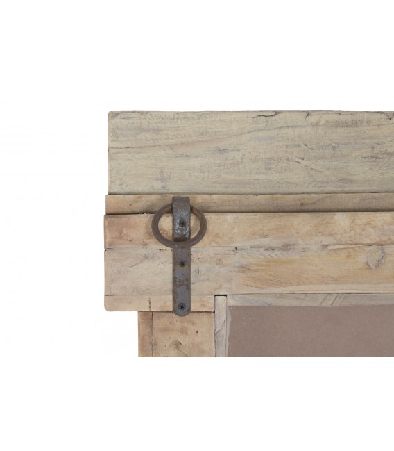 Espejo vestidor XL madera teca tallada a mano natural estilo etnico 4
