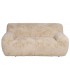 Sofa 2 plazas boho tela pelo largo beige salon comodo moderno 2
