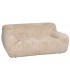 Sofa 2 plazas boho tela pelo largo beige salon comodo moderno