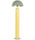 Lampara pie metal verde crema oro viejo estilo chic salon