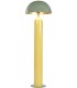 Lampara pie metal verde crema oro viejo estilo chic salon