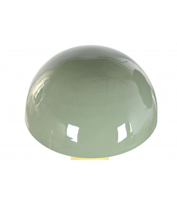 Lampara pie metal verde crema oro viejo estilo chic salon 2