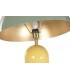 Lampara pie metal verde crema oro viejo estilo chic salon 3