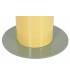 Lampara pie metal verde crema oro viejo estilo chic salon 5