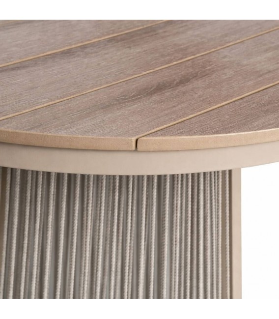 Mesa comedor exterior polywood ratan acero jardin terraza boho 1