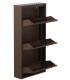 Mueble zapatero triple en metal marrón rugoso moderno 2