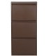 Mueble zapatero triple en metal marrón rugoso moderno 1