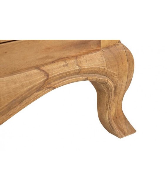 Cómoda pequeña madera mindi natural 3 cajones estilo boho 9
