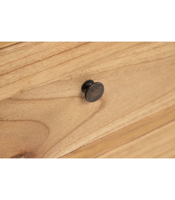 Cómoda pequeña madera mindi natural 3 cajones estilo boho 7