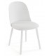 Set 4 sillas comedor polipropileno y polipiel blancas estilo moderno