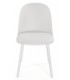 Set 4 sillas comedor polipropileno y polipiel blancas estilo moderno 1