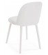 Set 4 sillas comedor polipropileno y polipiel blancas estilo moderno 2