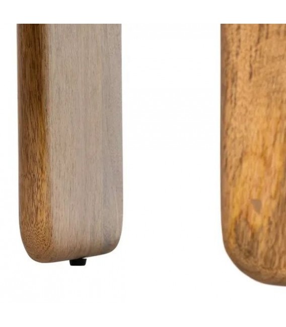 Mesa de centro madera de mango natural estilo boho artesanal 2