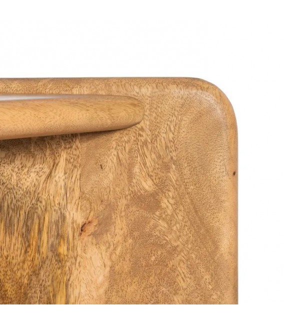 Mesa de centro madera de mango natural estilo boho artesanal 4