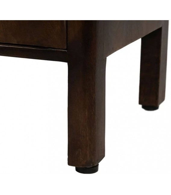 Armario madera mango nogal natural dos puertas con baldas interior 9