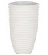 Jarrón grande contemporáneo blanco de fibra de cemento 1