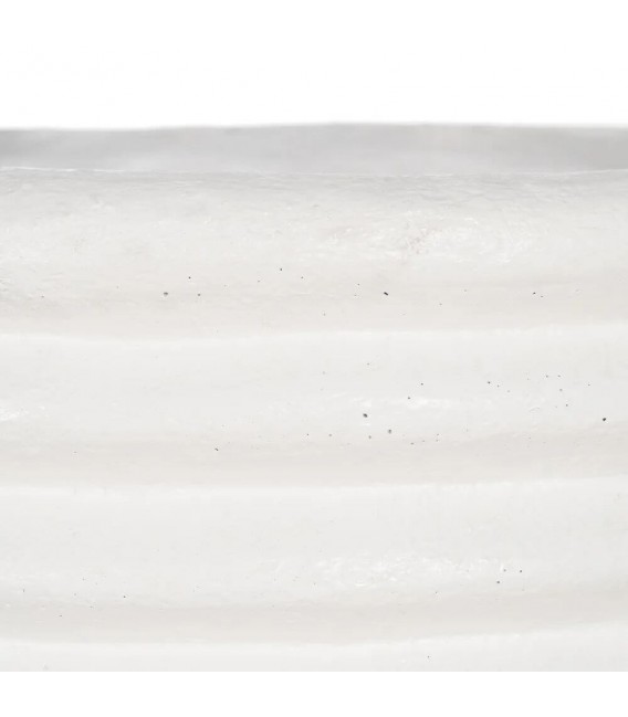 Jarrón grande contemporáneo blanco de fibra de cemento 5