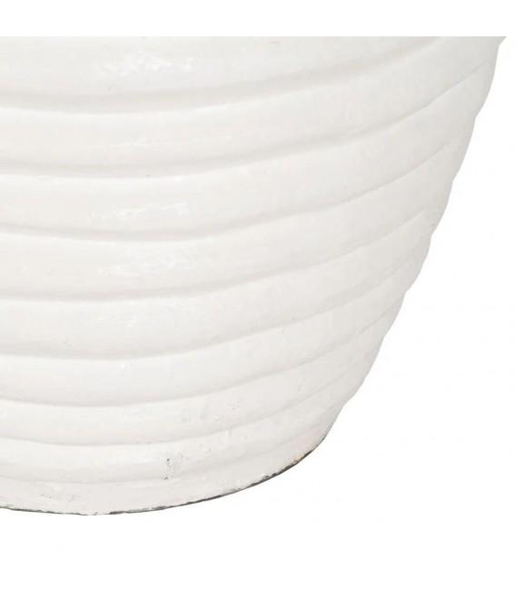 Jarrón grande contemporáneo blanco de fibra de cemento 6