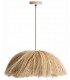Lámpara techo boho de hierba marina natural regulable en altura