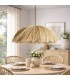 Lámpara techo boho de hierba marina natural regulable en altura Mmdhogar